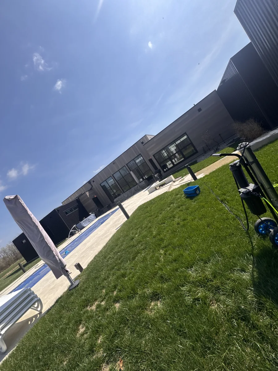 Premium residential window cleaning at a modern luxury home